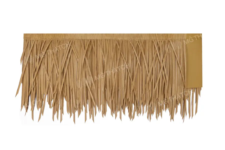 Techo de paja artificial de color albaricoque - Palma sintética - MGTHATCH Techo de paja artificial de color albaricoque