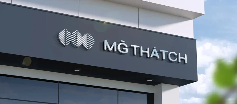 LOGOTIPO de pared exterior de la empresa