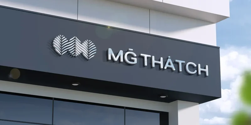 LOGOTIPO de pared exterior de la empresa